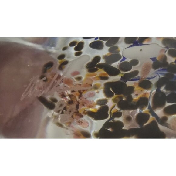 Unique Handcrafted Art Glass Taper Candle Holder Bud Vase Abstract Design Signed - Picture 9 of 11